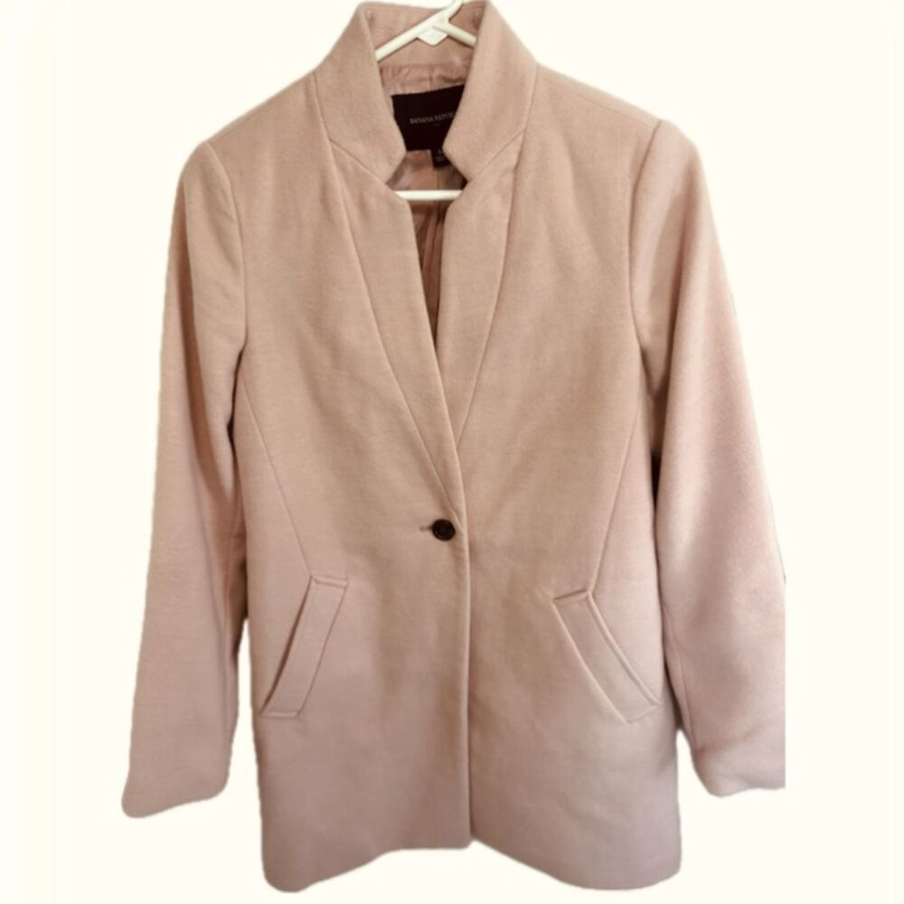 Banana Republic S Dusty Blush Pink Wool Blend Car Coat Quiet Luxury Elle Woods